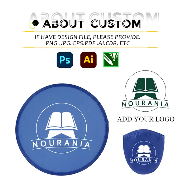 Custom folding disc fan, nylon, full-colour print — design 2