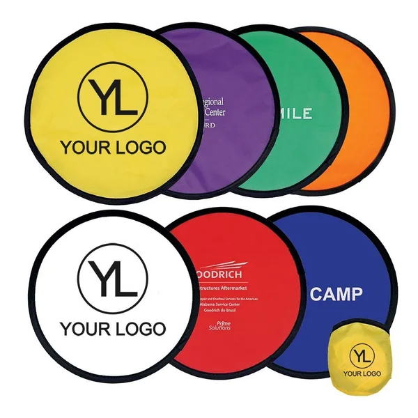 Custom folding disc fan, nylon, full-colour print — design 3