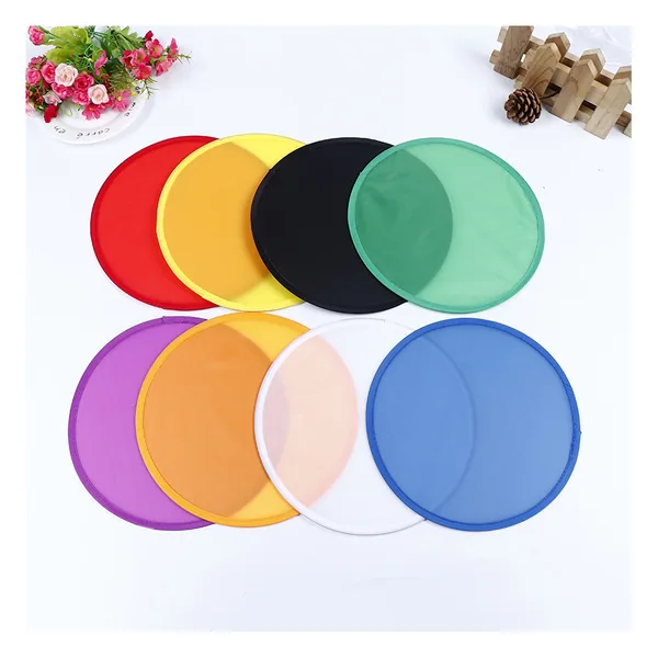 Custom folding disc fan, nylon, full-colour print — design 4