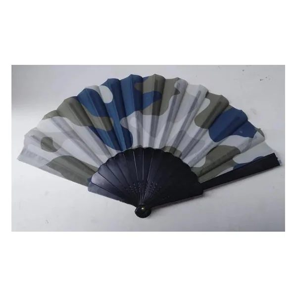 Custom galaxy folding fan, purple nebula print — design 3