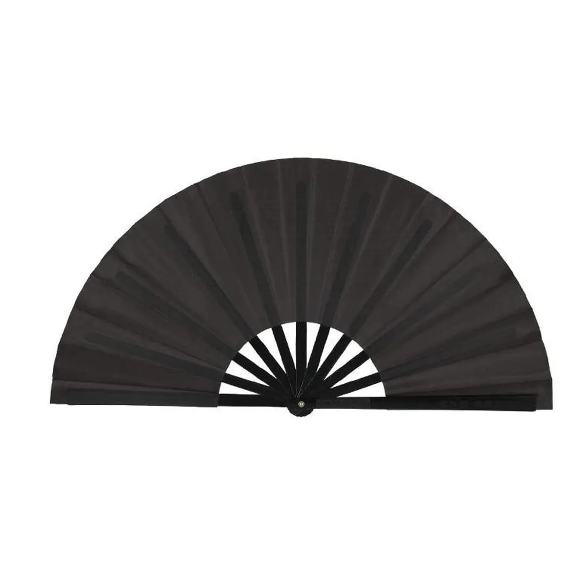 Custom plain folding fan 33 cm, black — custom printed with a logo